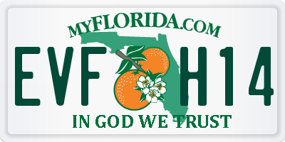 FL license plate EVFH14