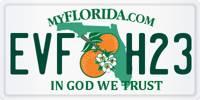 FL license plate EVFH23