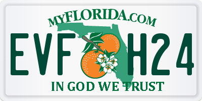 FL license plate EVFH24