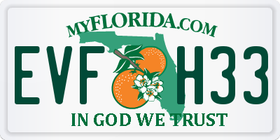 FL license plate EVFH33