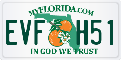 FL license plate EVFH51