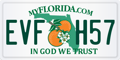 FL license plate EVFH57