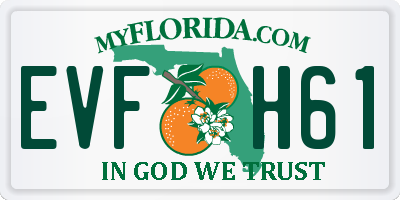 FL license plate EVFH61