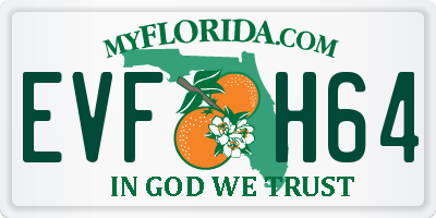FL license plate EVFH64