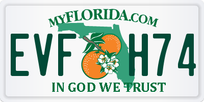 FL license plate EVFH74