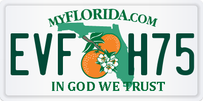 FL license plate EVFH75