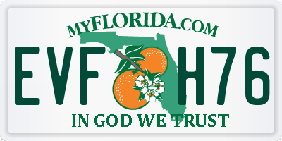 FL license plate EVFH76