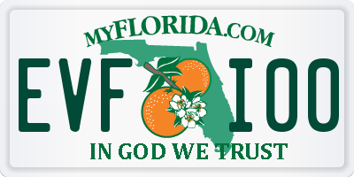 FL license plate EVFI00