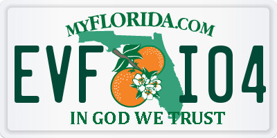 FL license plate EVFI04