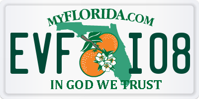 FL license plate EVFI08