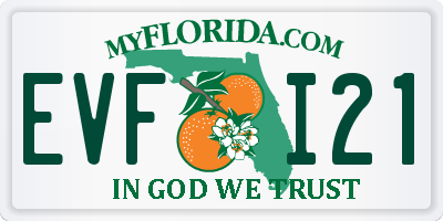 FL license plate EVFI21