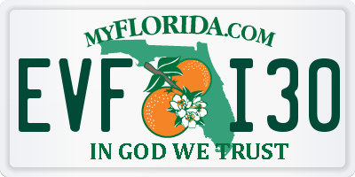 FL license plate EVFI30