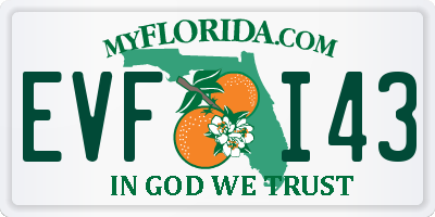 FL license plate EVFI43