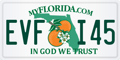 FL license plate EVFI45