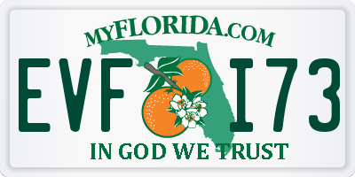 FL license plate EVFI73