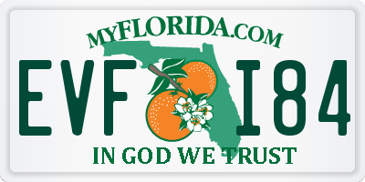 FL license plate EVFI84