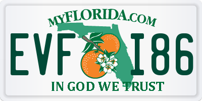 FL license plate EVFI86