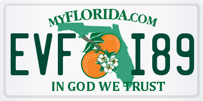 FL license plate EVFI89