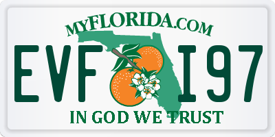 FL license plate EVFI97