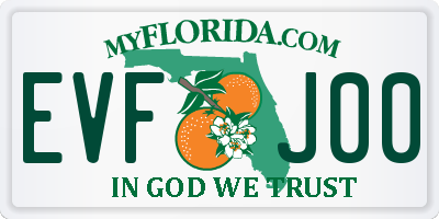 FL license plate EVFJ00