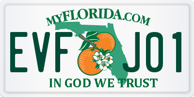 FL license plate EVFJ01