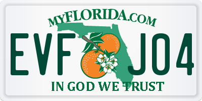 FL license plate EVFJ04