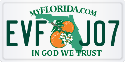 FL license plate EVFJ07