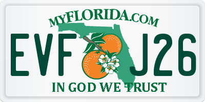 FL license plate EVFJ26