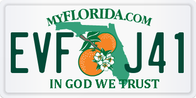FL license plate EVFJ41