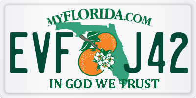 FL license plate EVFJ42