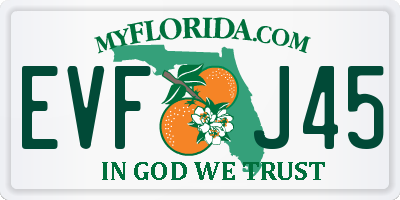 FL license plate EVFJ45