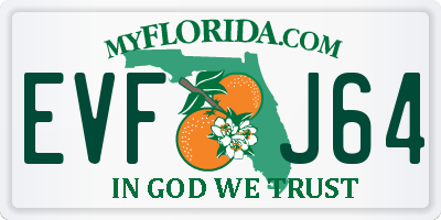 FL license plate EVFJ64