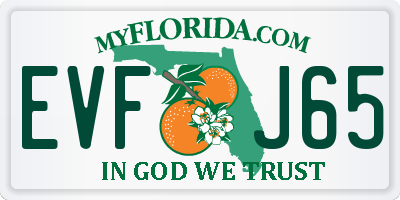 FL license plate EVFJ65