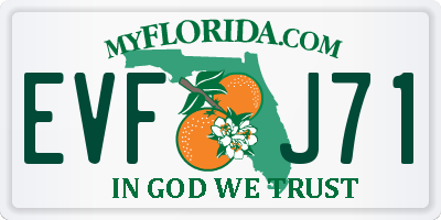 FL license plate EVFJ71