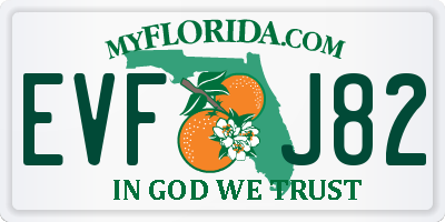 FL license plate EVFJ82