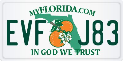 FL license plate EVFJ83