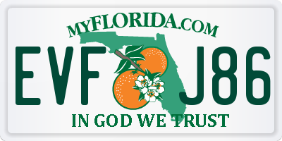 FL license plate EVFJ86