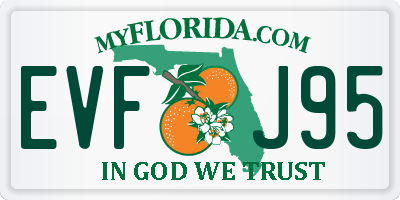 FL license plate EVFJ95