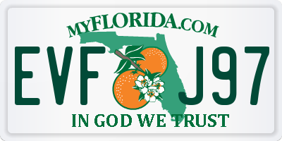 FL license plate EVFJ97