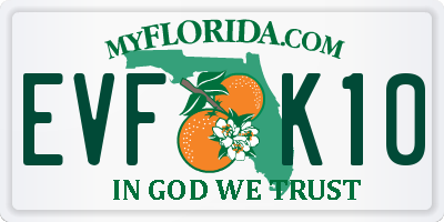 FL license plate EVFK10