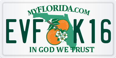 FL license plate EVFK16