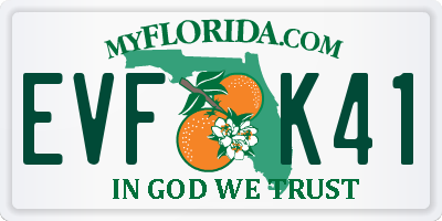 FL license plate EVFK41