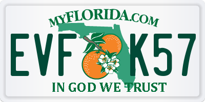 FL license plate EVFK57