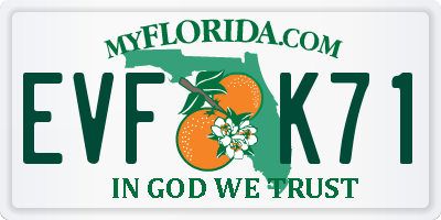 FL license plate EVFK71