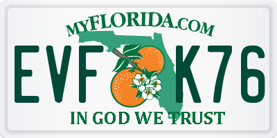FL license plate EVFK76