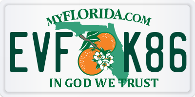 FL license plate EVFK86