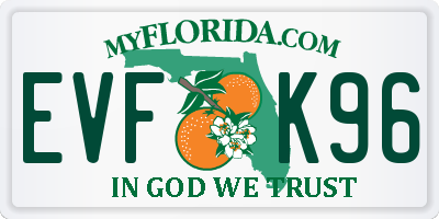 FL license plate EVFK96