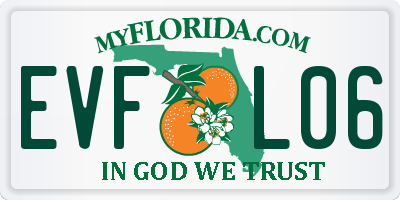 FL license plate EVFL06
