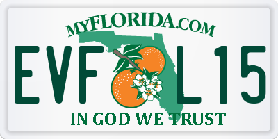 FL license plate EVFL15