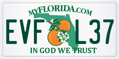 FL license plate EVFL37